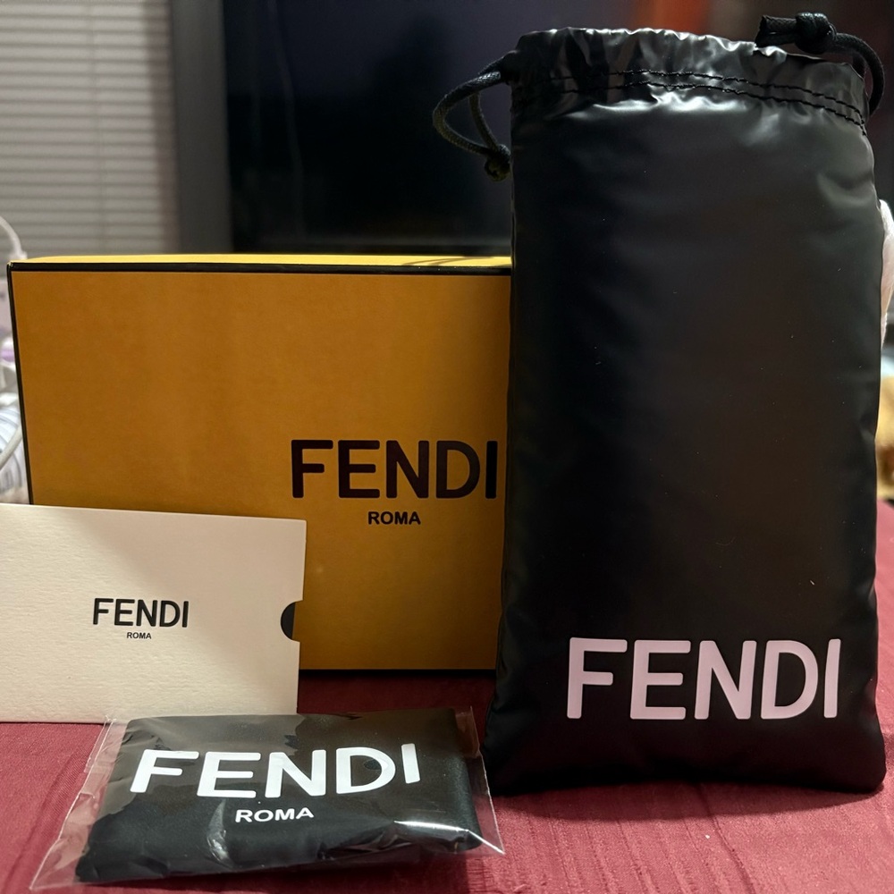 Fendi Black Dust Bag with Gold Clasp